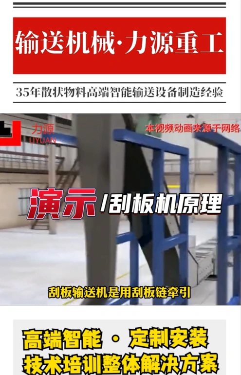The operational principle of the scraper conveyor